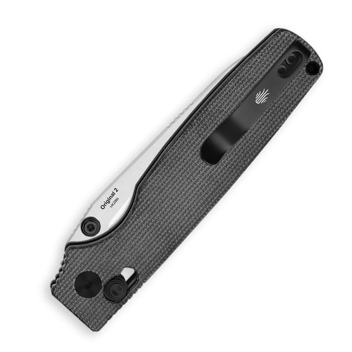 Kizer Original 2 Clutch-Lock 3.19" 14C28N Black Micarta Folding Knife V3605.2SA1