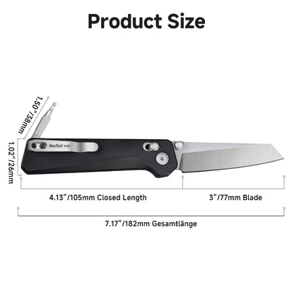 NexTool Knight K40 3" Sandvik 14C28N Axis-Lock G10 Folding Knife Multi-Tool