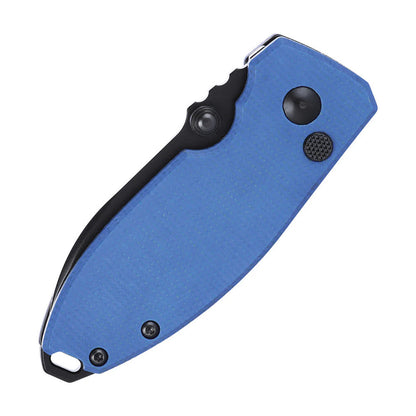 CRKT Squid Button Lock 2.27" D2 Blue Micarta IKBS Folding Knife by Lucas Burnley 2474BD