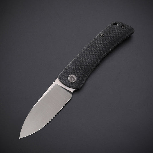 Petrified Fish Flavorist 3.15 Bohler K110 Black Canvas Micarta Folding Knife