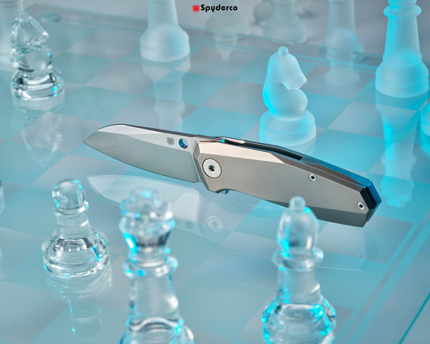 Spyderco Techno 3 2.64" CTS XHP Titanium Folding Knife by Marcin Slysz C158TIP3