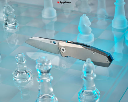 Spyderco Techno 3 2.64" CTS XHP Titanium Folding Knife by Marcin Slysz C158TIP3