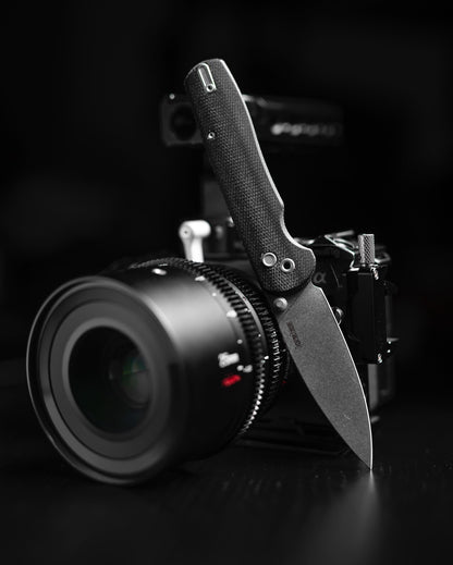 Kershaw Remnant 3.25" D2 Stonewashed Button-Lock KVT Black Micarta Folding Knife 2054