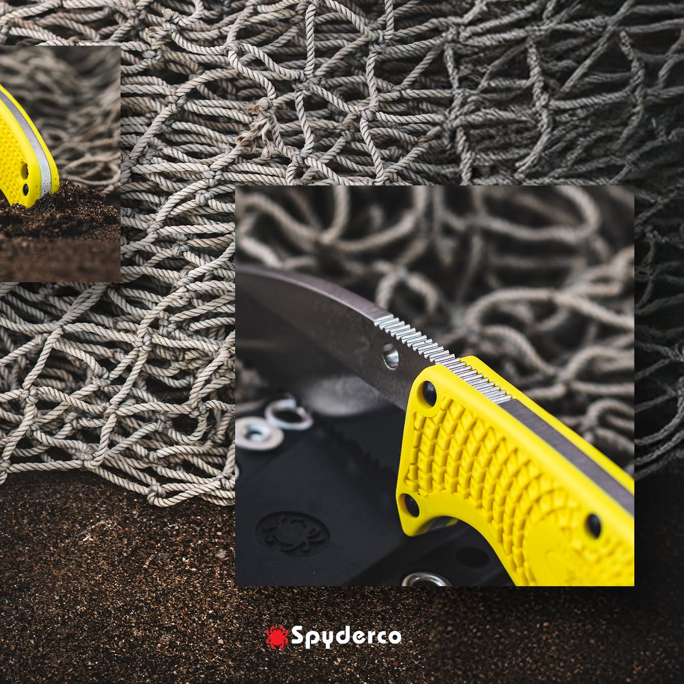 Spyderco Enuff Salt 2.75" H-2 Rustproof Serrated Sheepsfoot Fixed Blade Knife FB31SYL