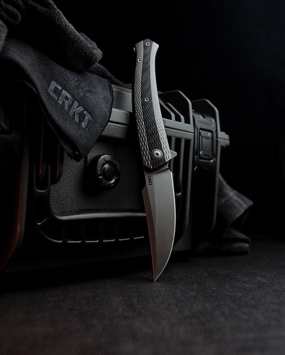 CRKT Persian Limited Edition 3.51" Magnacut IKBS Titanium Carbon Fiber Folding Knife by Richard Rogers Design 7087 - Made in Italy