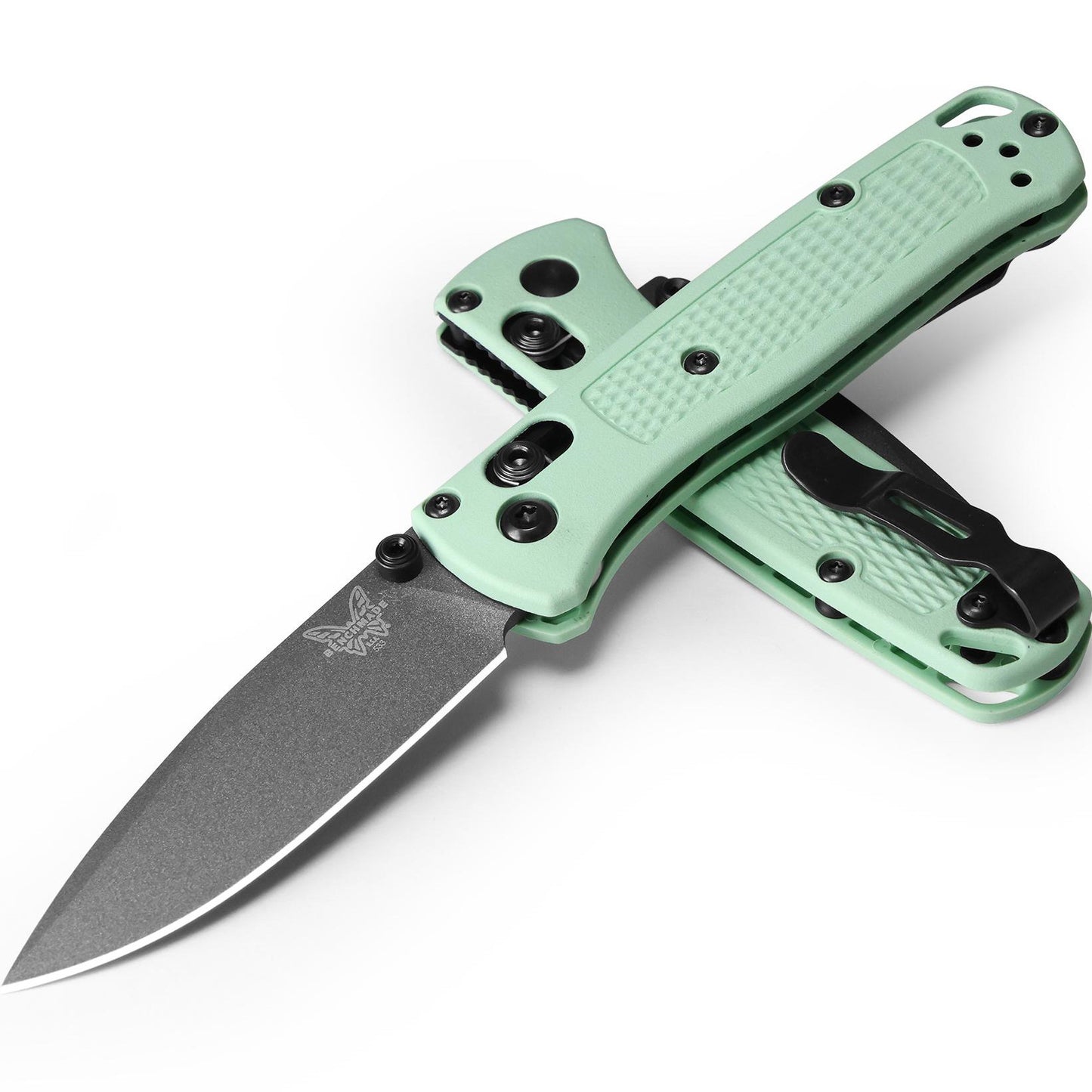 Benchmade 533GY-06 Mini Bugout 2.82" Tungsten Gray CPM-S30V Folding Knife with Sea Foam Handle