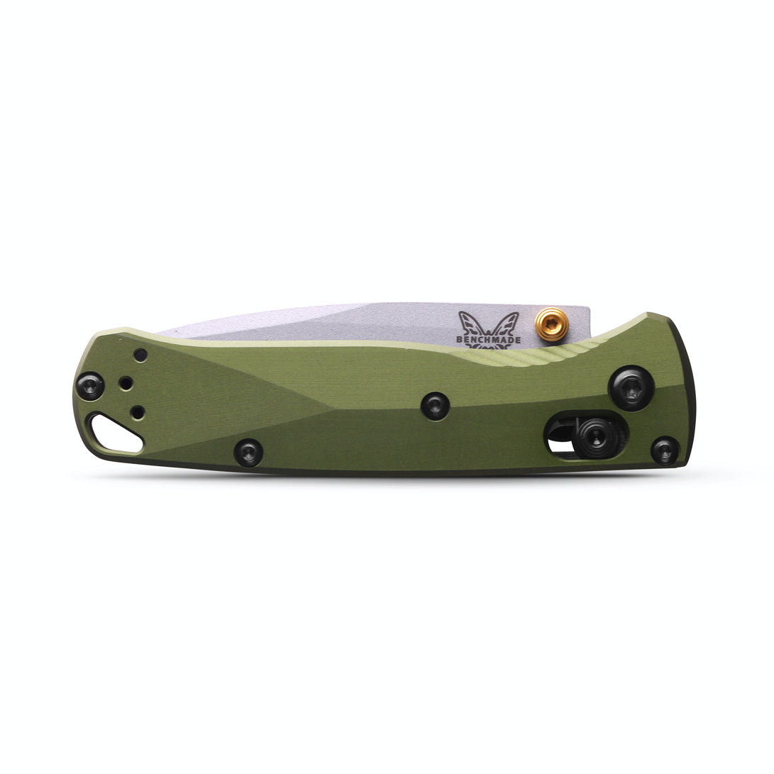 Benchmade 533SL-10 Mini Bugout 2.82" S90V Crushed Silver Cerakote Woodland Green Aluminium Folding Knife