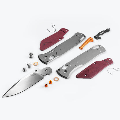 Benchmade 535-09 Bugout 3.24" CPM-S90V Folding Knife with Aluminium / Redstone Richlite Handle