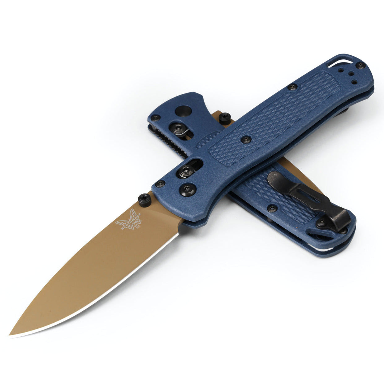 Benchmade 535FE-05 Bugout 3.24" Flat Earth CPM-S30V Folding Knife with Crater Blue Handle