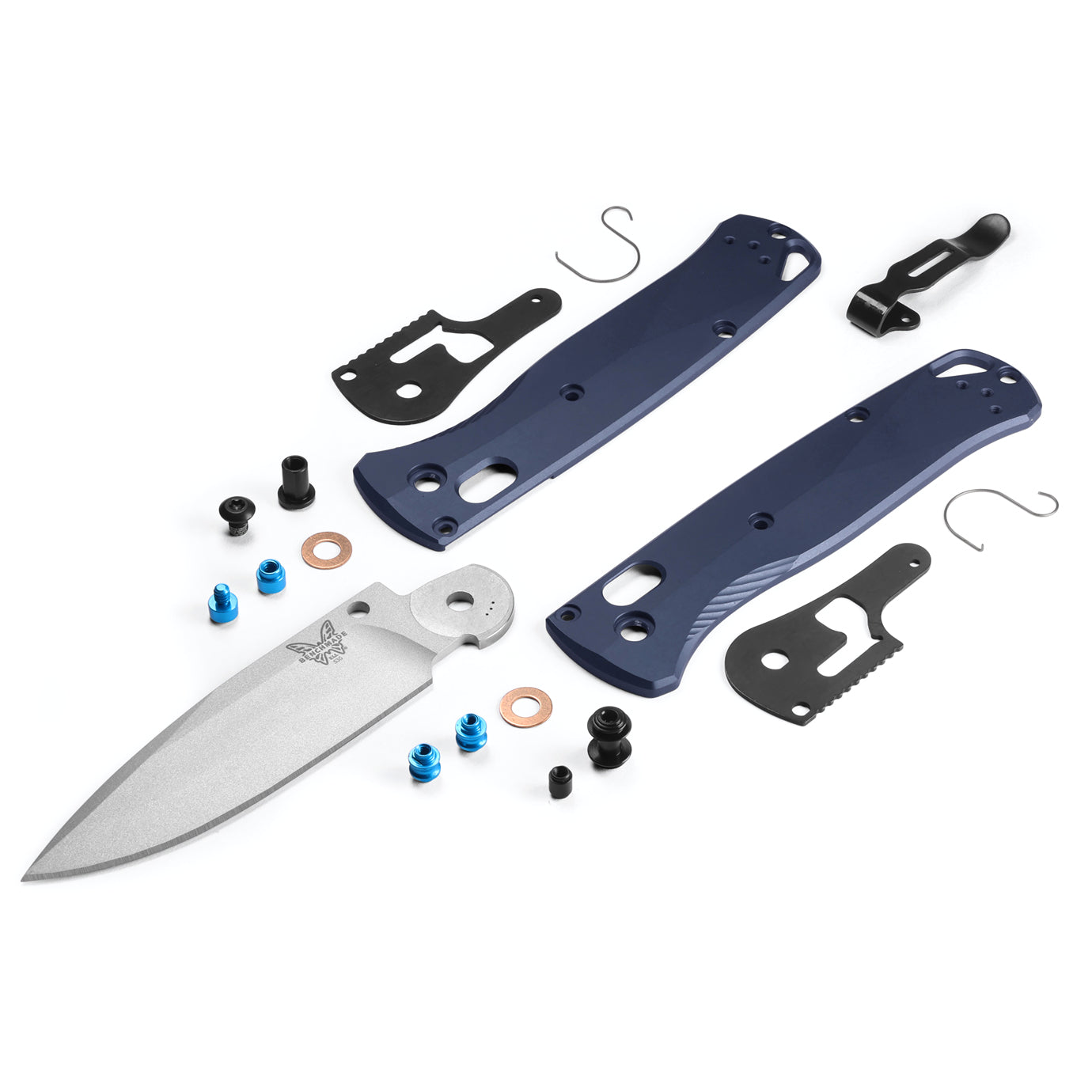 Benchmade 535SL-13 Bugout 3.24" S90V Crushed Silver Cerakote Crater Blue Aluminium Folding Knife
