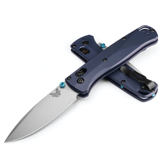 Benchmade 535SL-13 Bugout 3.24" S90V Crushed Silver Cerakote Crater Blue Aluminium Folding Knife