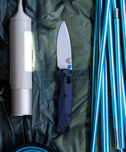 Benchmade 535SL-13 Bugout 3.24" S90V Crushed Silver Cerakote Crater Blue Aluminium Folding Knife