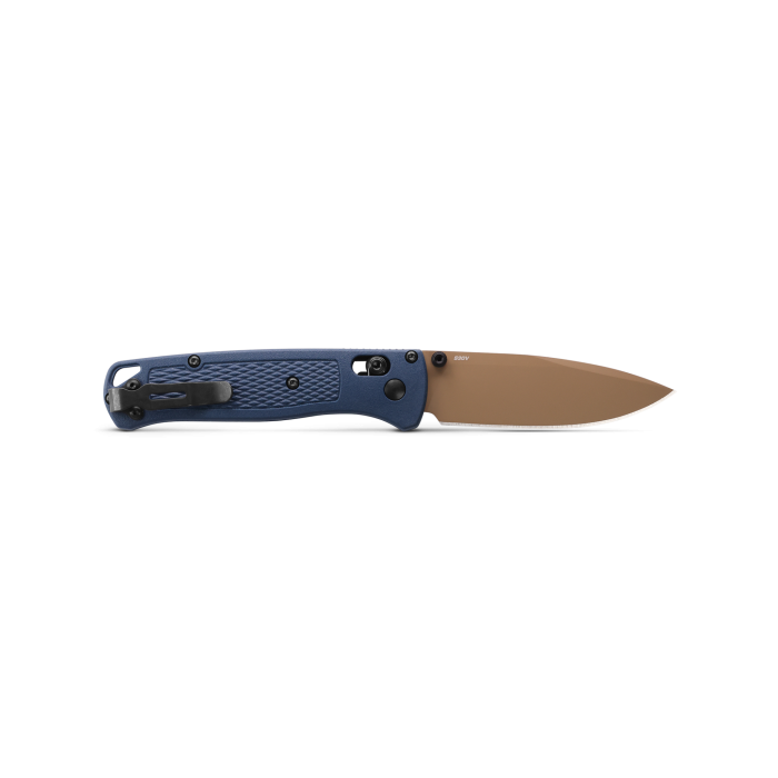 Benchmade 535FE-05 Bugout 3.24" Flat Earth CPM-S30V Folding Knife with Crater Blue Handle