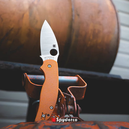 Spyderco Sage 5 3" CPM REX 121 Burnt Orange G10 Folding Knife C123GBORP