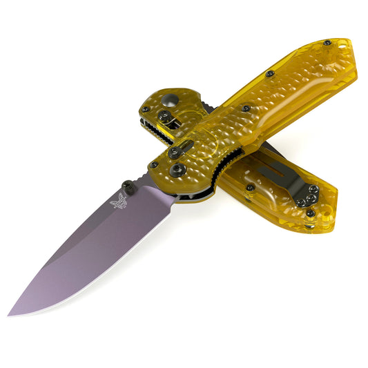 Benchmade Limited Edition 565PL-2501 Mini Freek 3" CPM-M4 Amethyst Cerakote Ultem Folding Knife