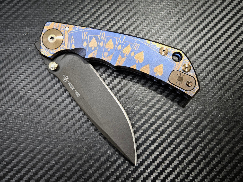 Spartan Blades SHF 2022 Special Edition Royal Flush 4" CPM S45VN Stonewashed Titanium Folding Knife
