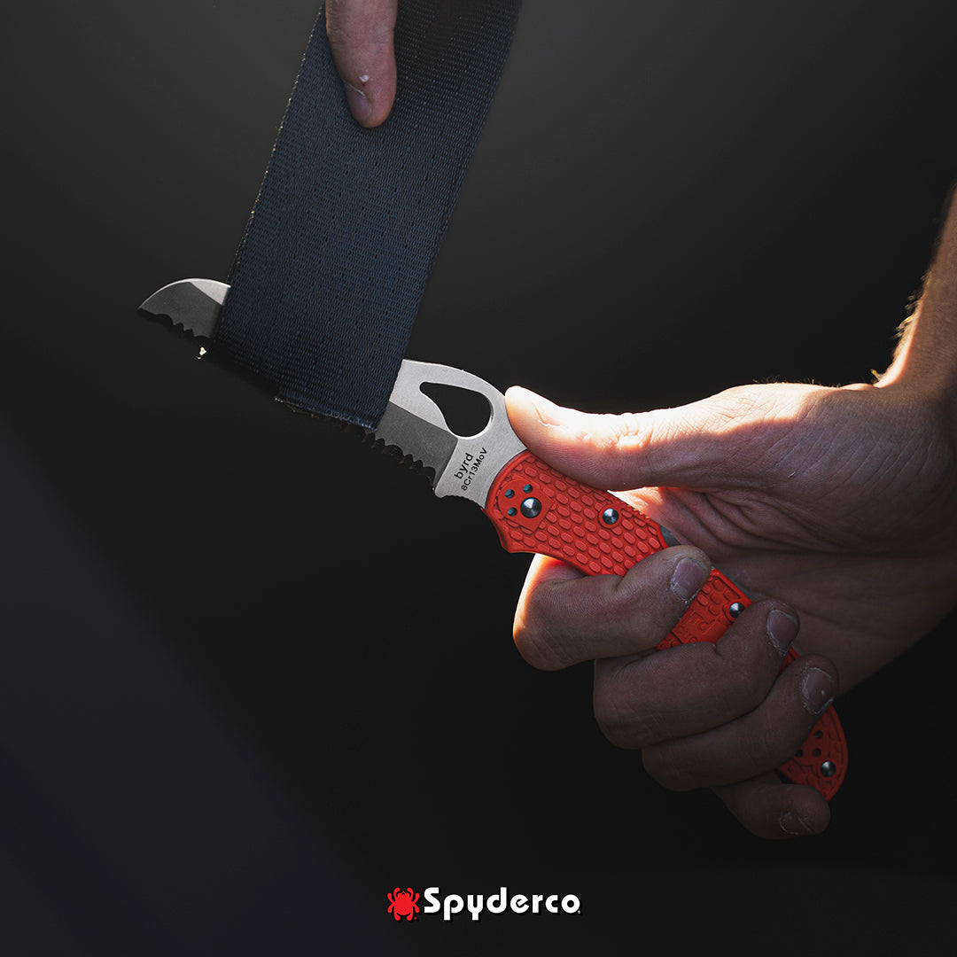 Spyderco Byrd Cara Cara 2 Orange FRN Rescue Folding Knife BY17SOR2