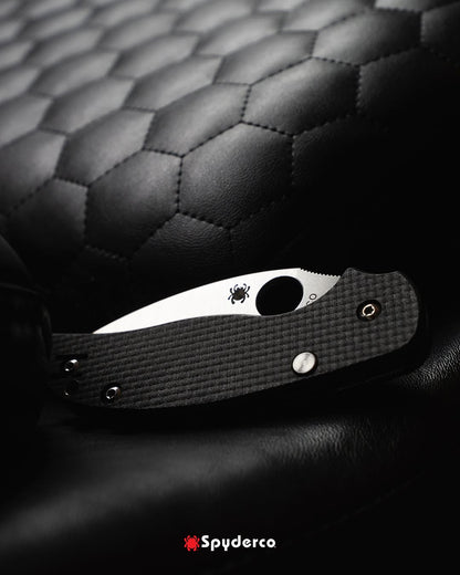Spyderco Sage 6 Button Compression Lock 3" CPM S30V Carbon Fiber G10 Folding Knife C123CFBCLP