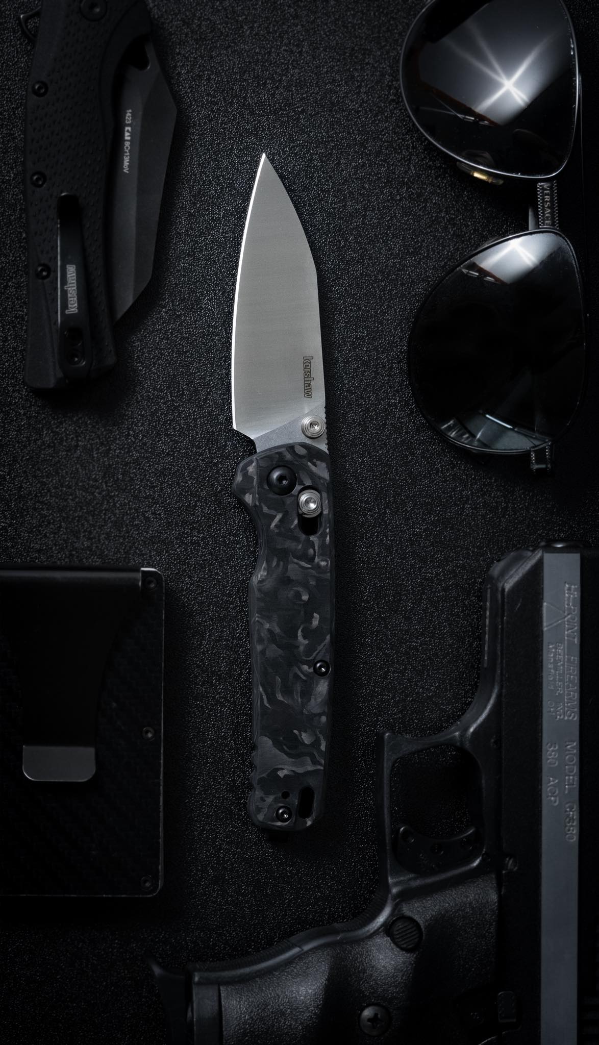 Kershaw Bel Air 3" CPM Magnacut DuraLock KVT Marbled Carbon Fiber Folding Knife 6105CF