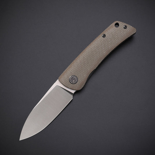 Petrified Fish Flavorist 3.15 Bohler K110 Khaki Canvas Micarta Folding Knife