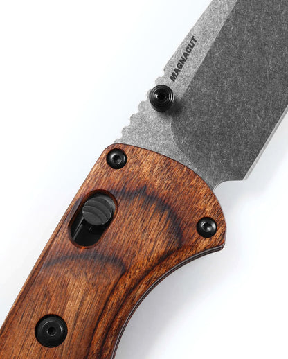 Benchmade 15090 SlipRidge 3.5" Magnacut Stabilized Wood Folding Knife