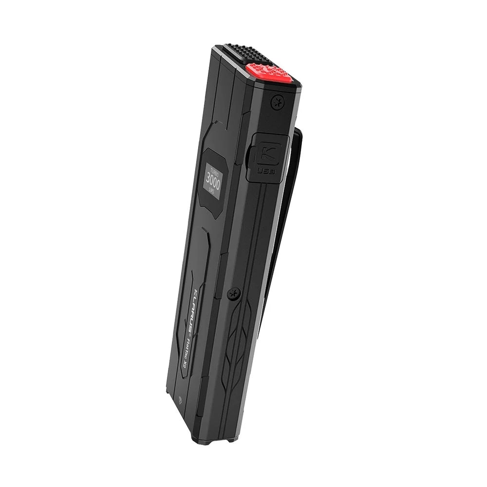 Klarus FlatTac X2 Ultra Thin 3000LM 1500mAh IPX6 Tactical Flashlight with OLED Display