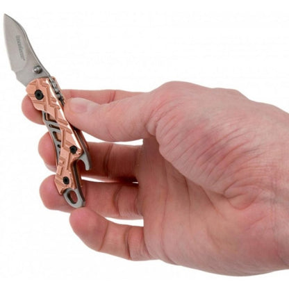 Kershaw Cinder Copper 1.4" Stonewashed Key Chain Folding Knife with Bottle Opener 1025CU