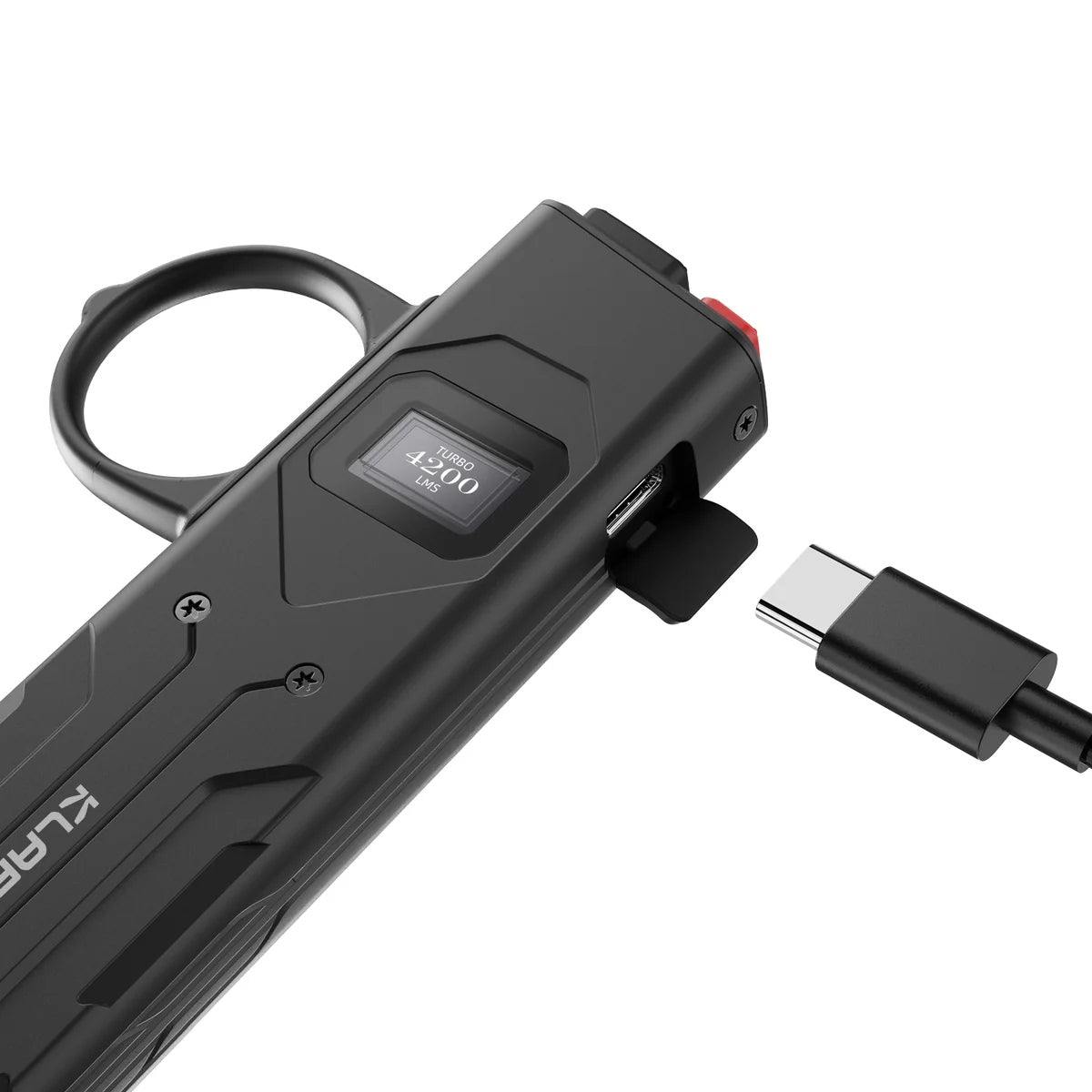 Klarus FlatTac X1-K Ultra Slim 4200LM 2700mAh IPX6 Knuckle-Ring Tactical Flashlight with OLED Display