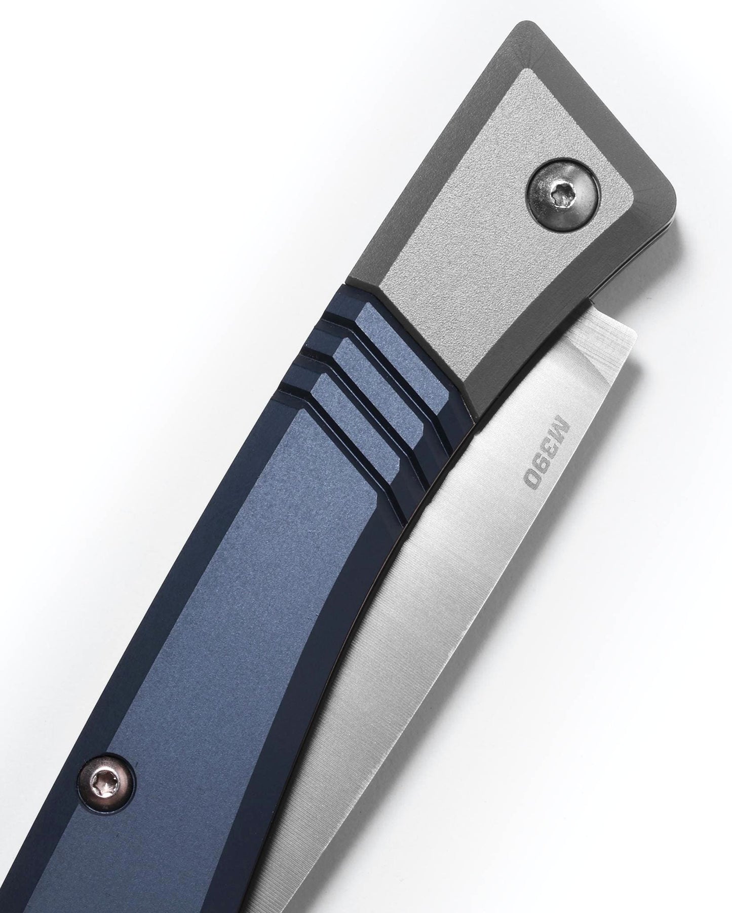 Benchmade 315 Successor 2.56" M390 Slip Joint Folding Knife with Ash Gray/Crater Blue Aluminium Handle