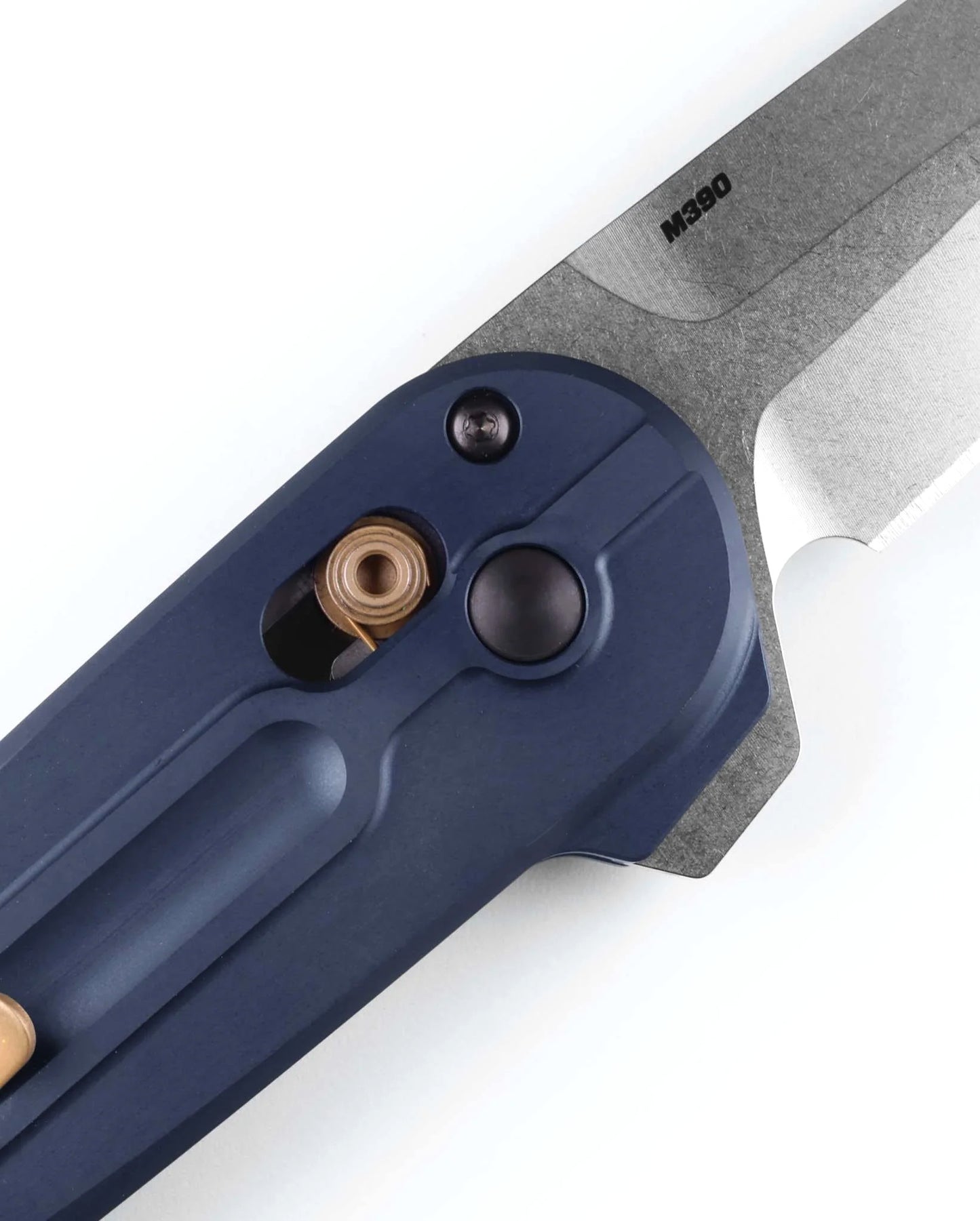 Benchmade 491 Lowden 2.8" M390 Crater Blue Aluminium Folding Knife