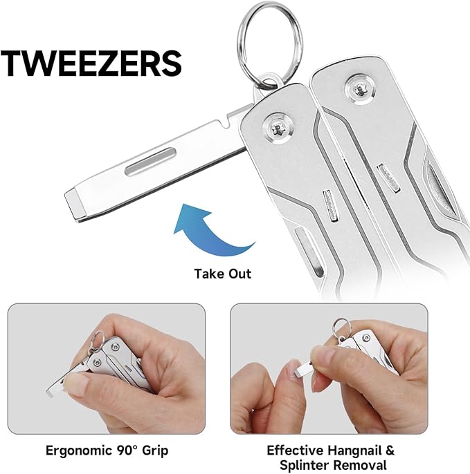 NexTool Micro Sailor Scissors S0 Blue Bladeless Slim Keychain Multi-Tool 8 Functions NE20417B