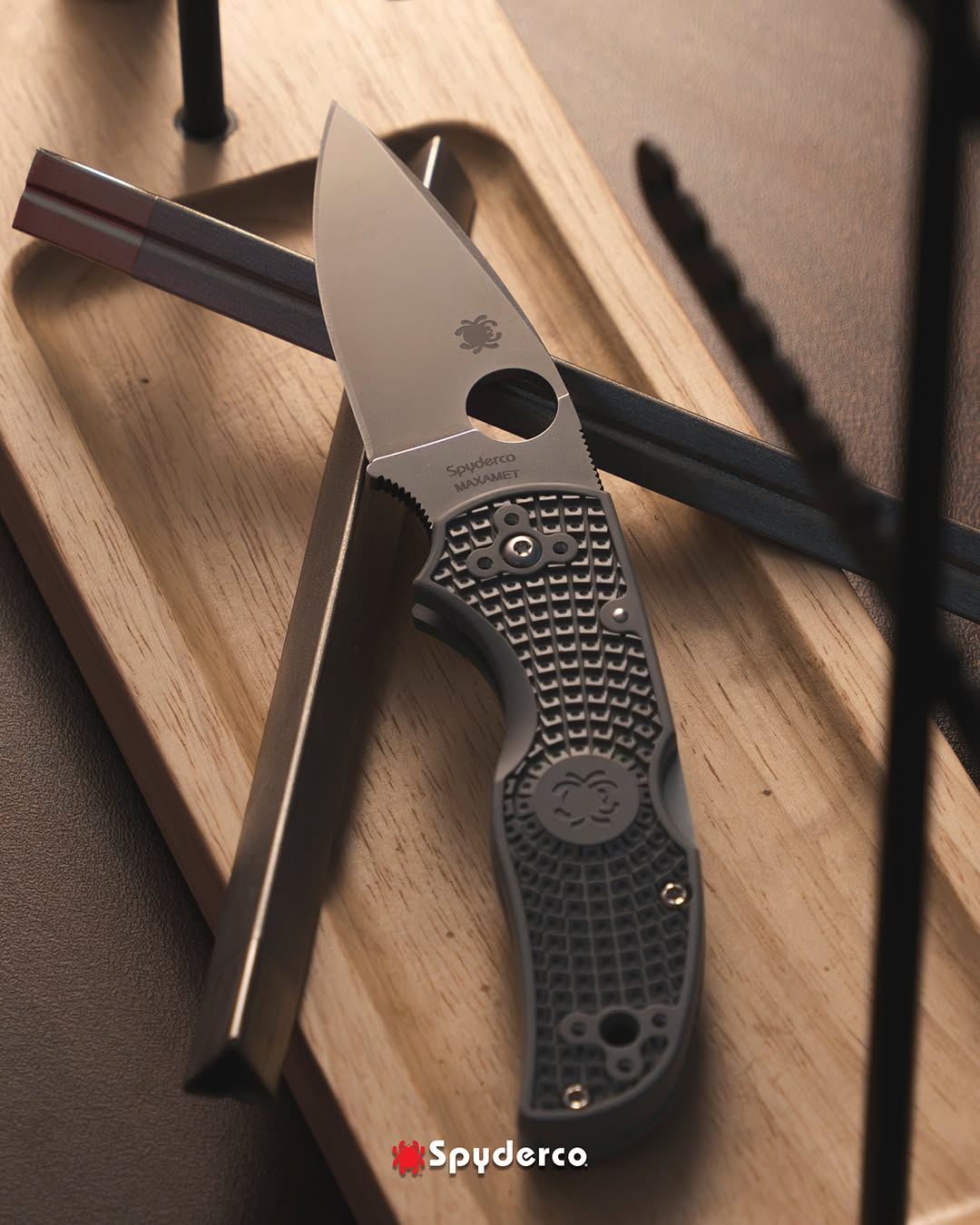Spyderco Native 5 2.95" Maxamet Grey FRN Folding Knife C41PGY5