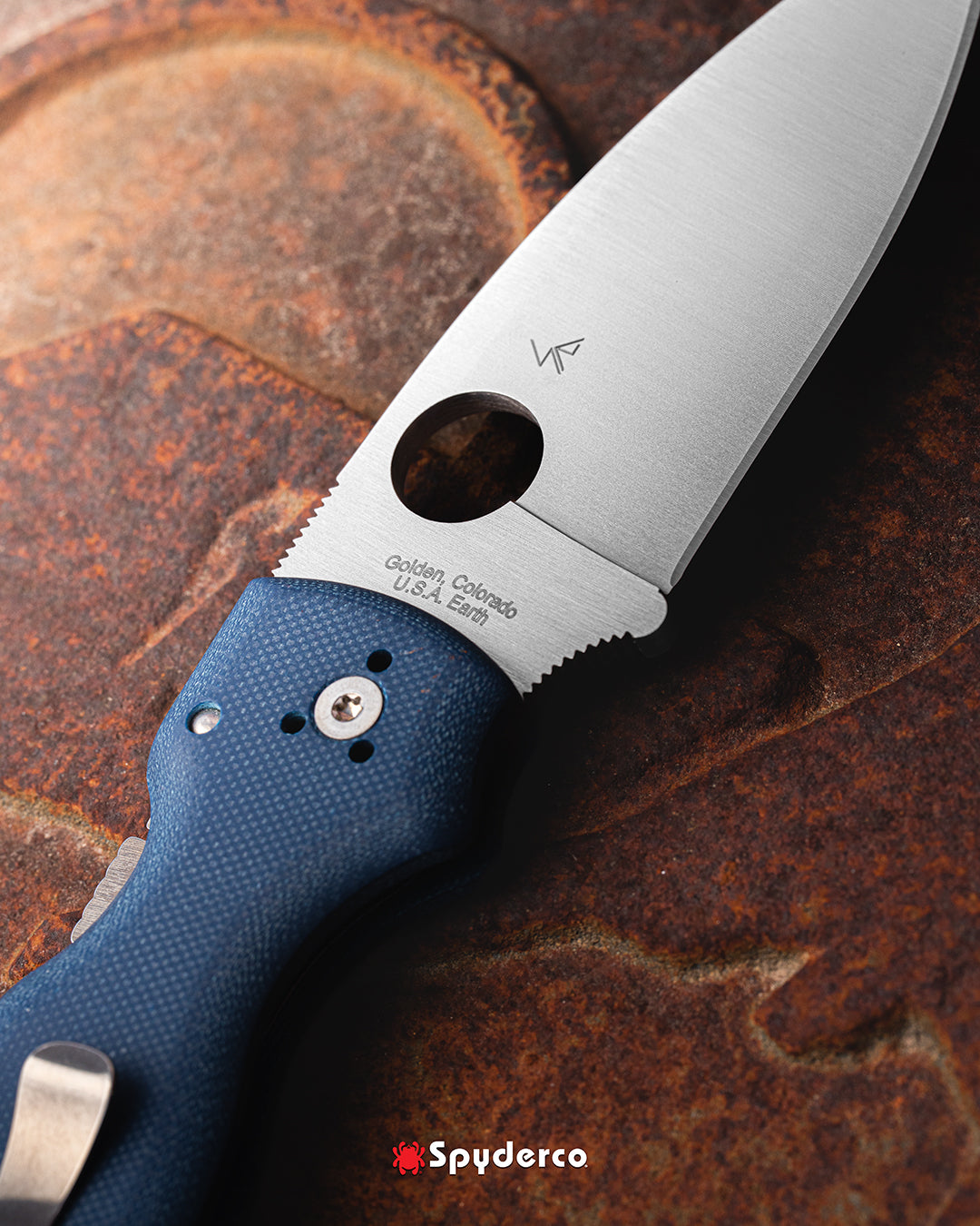 Spyderco Shaman 3.58" CPM SPY27 Cobalt Blue G10 Folding Knife C229GPCBL