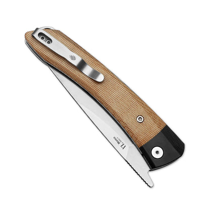 Kizer Momo 4.17" Nitro-V G10 Brown Micarta Folding Knife V4663A2