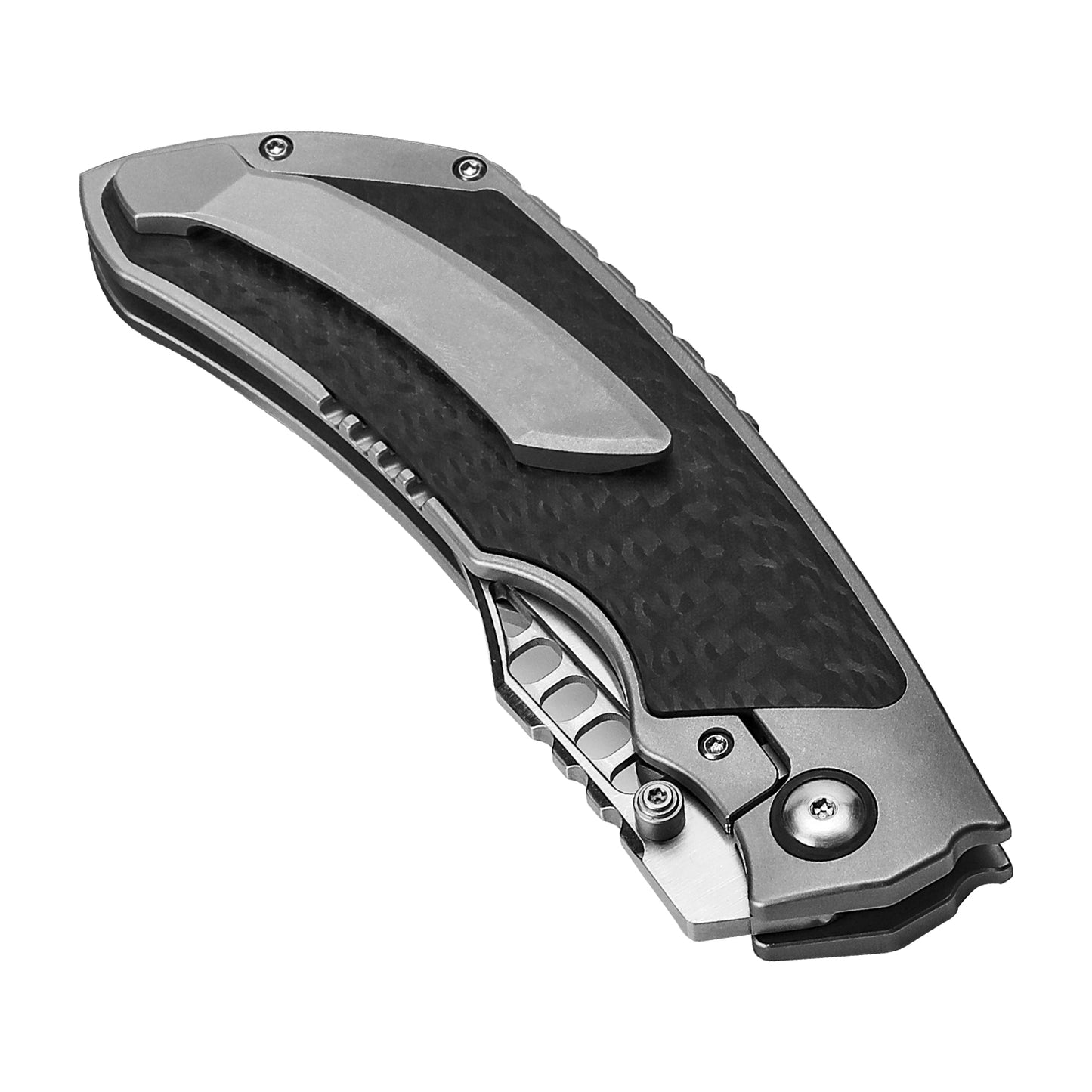 Kizer Huntsmen 3.82" S35VN Carbon Fiber Titanium Folding Knife Ki4642A1