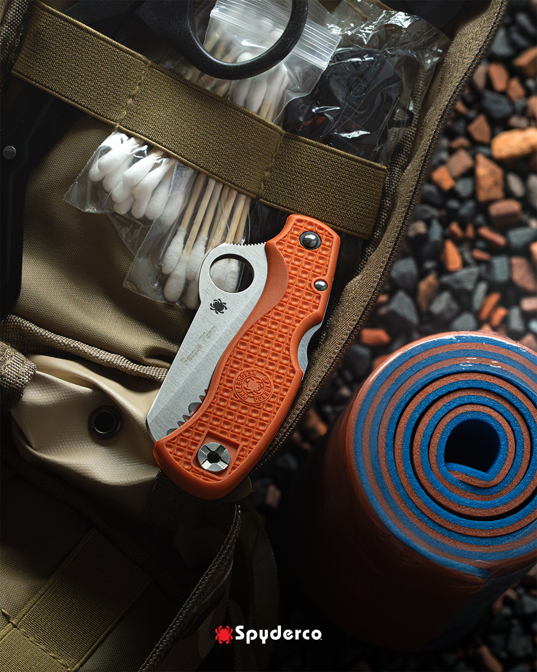 Spyderco Rescue 79MM 3.11" VG-10 Orange FRN Rescue Folding Knife C45SOR