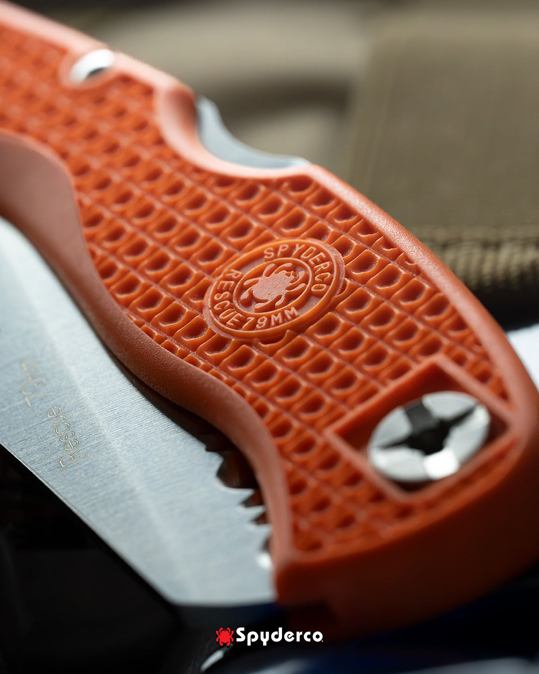 Spyderco Rescue 79MM 3.11" VG-10 Orange FRN Rescue Folding Knife C45SOR