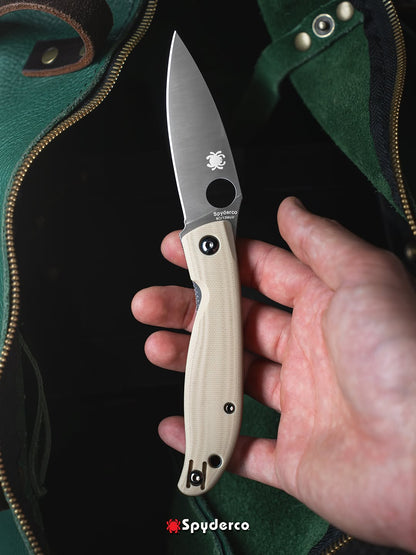 Spyderco Mantra 4 3.34" 8Cr13MoV White G-10 Front-Flipper Folding Knife C274GWP