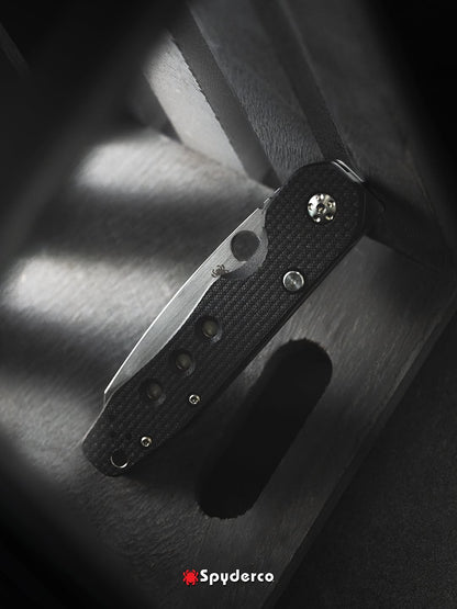 Spyderco Smock 3.39" CPM S30V Carbon Fiber/G10 Front Flipper Folding Knife C240CFP