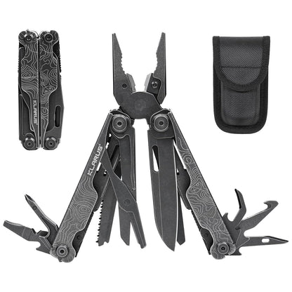 Klarus MT07 Black Stonewash Multi-Tool 20 Functions with Nylon Pouch