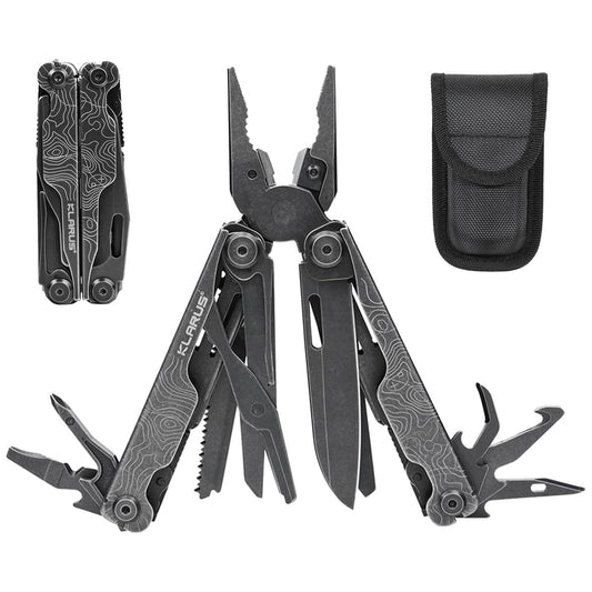 Klarus MT07 Black Stonewash Multi-Tool 20 Functions with Nylon Pouch