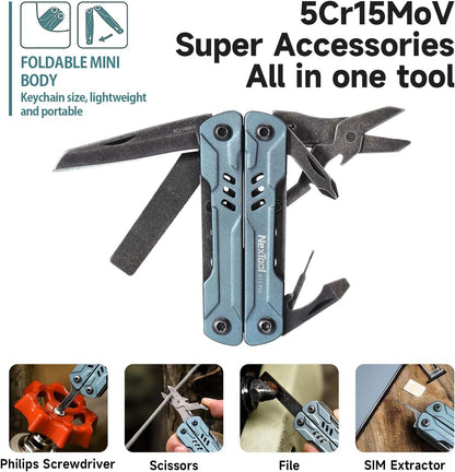 NexTool Mini Sailor S11 Pro Blue/Black Compact Multi-Tool with 12 Functions