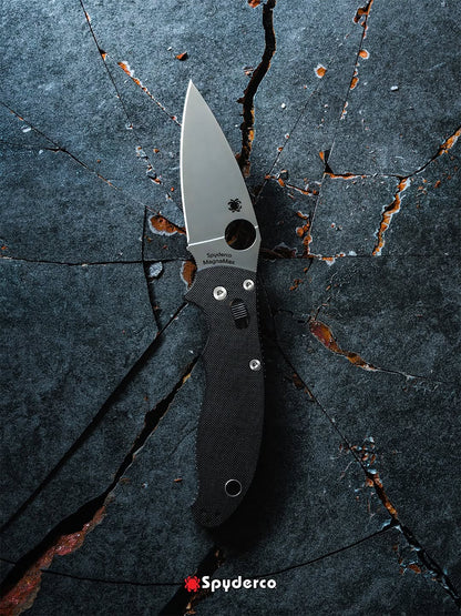 Spyderco Manix 2 3.37" MagnaMax Black G-10 Folding Knife C101GP2