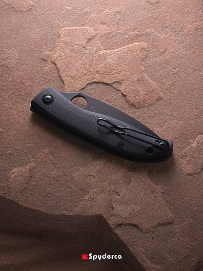 Spyderco Mantra 4 3.34" 8Cr13MoV Black G-10 Front-Flipper Folding Knife C274GBBKP