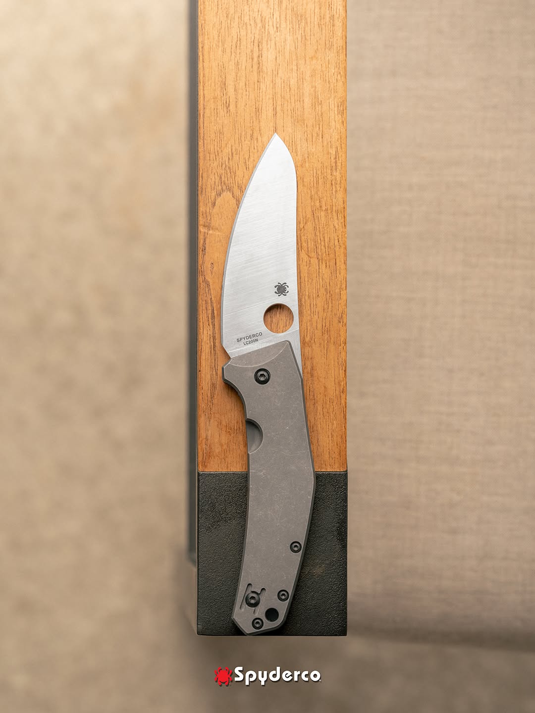 Spyderco SpydieChef CQI 3.3" LC200N Titanium Folding Knife - Marcin Slysz Design C211TIP