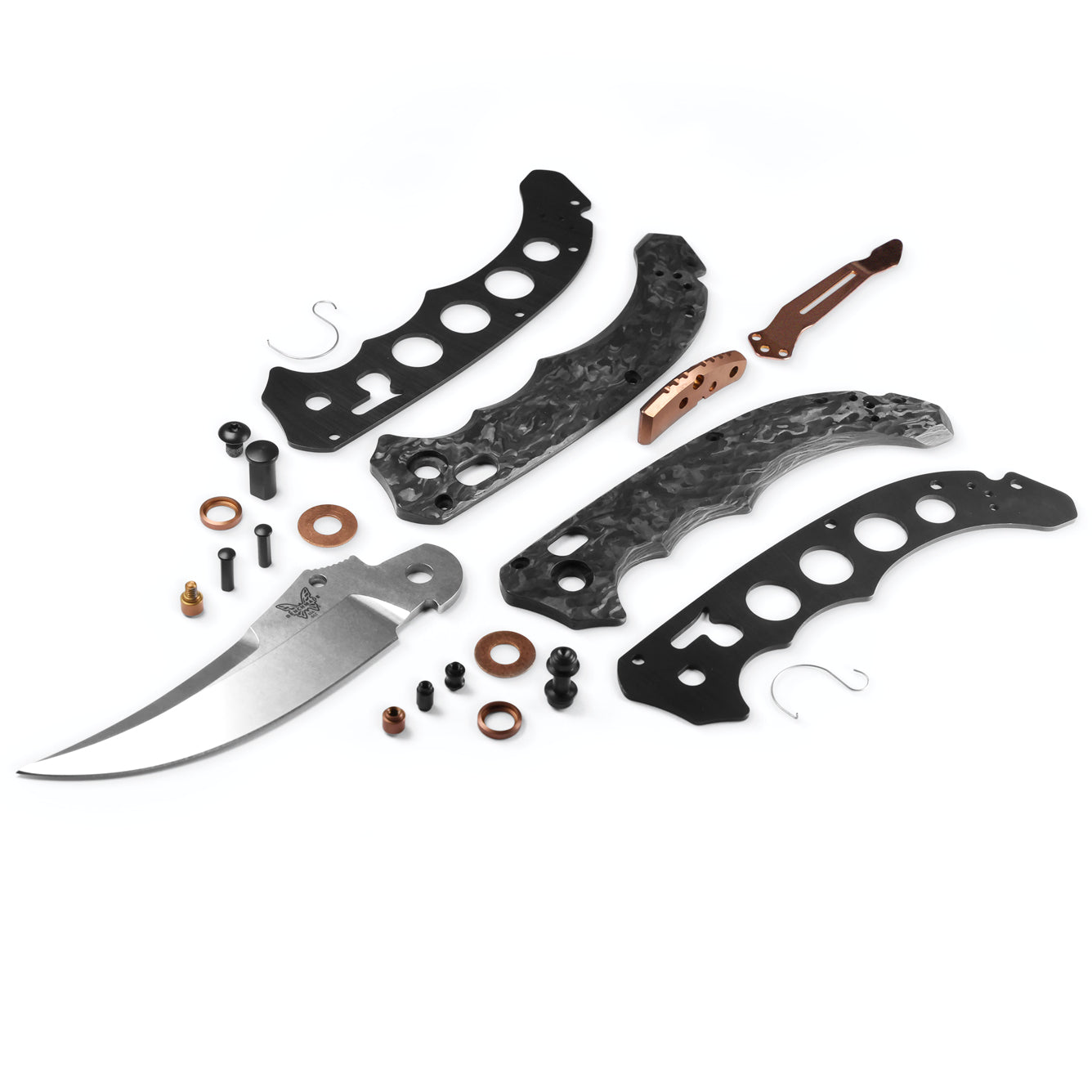 Benchmade 865-02 Mini Bedlam 3.45" S90V Stonewash Marbled Carbon Fiber Folding Knife