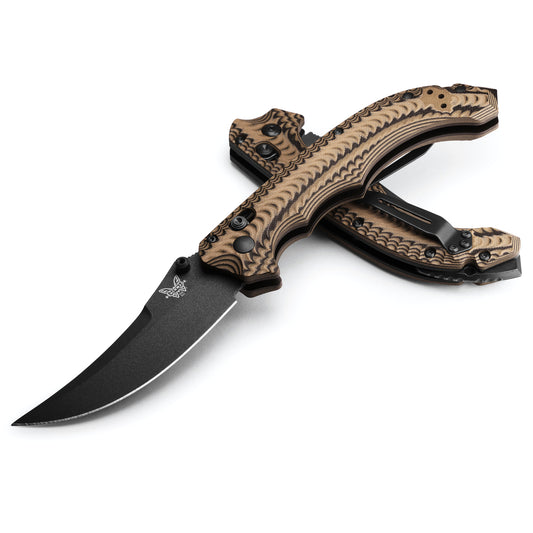 Benchmade 865BK-01 Mini Bedlam 3.45" S90V Black Cerakote Black/Coyote/OD G10 Folding Knife