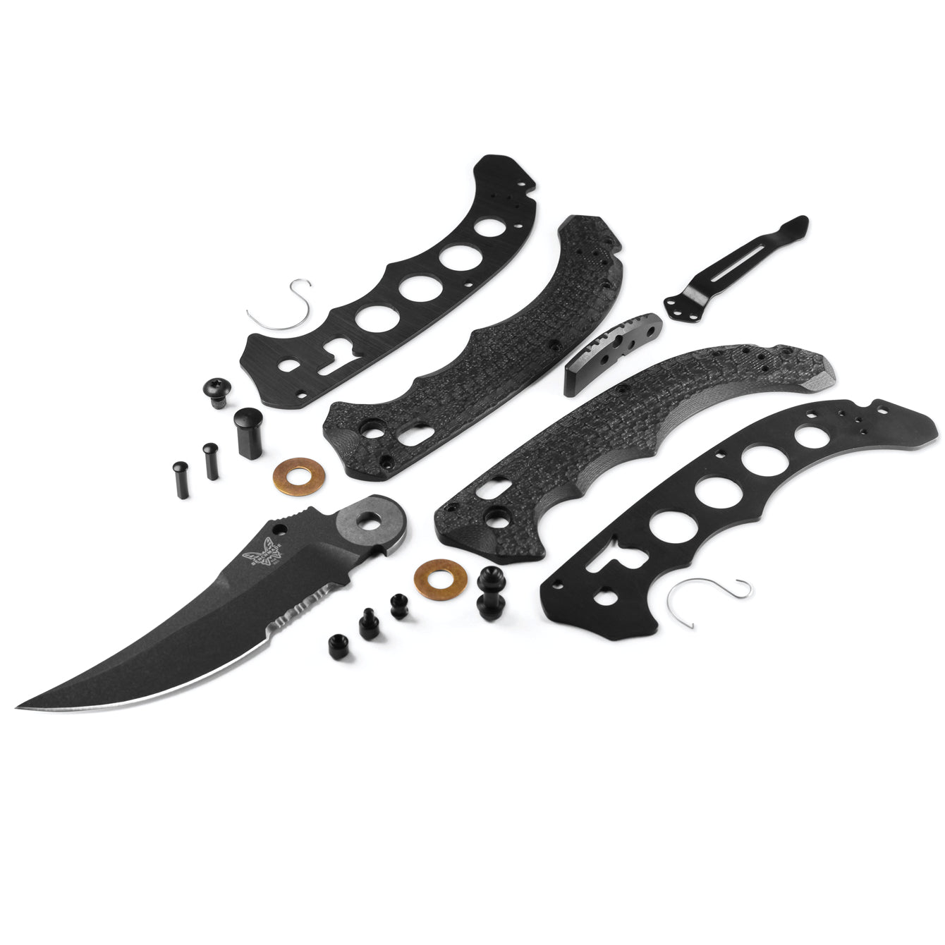 Benchmade 865SBK Mini Bedlam 3.45" S90V Black Cerakote Graphite G10 Folding Knife
