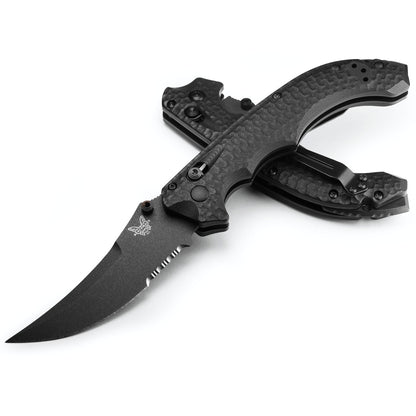 Benchmade 865SBK Mini Bedlam 3.45" S90V Black Cerakote Graphite G10 Folding Knife