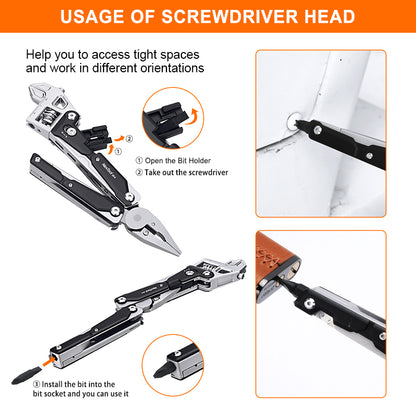 NexTool Walker W40 Adjustable Wrench Multi-Tool Pliers 11 Functions with Pouch